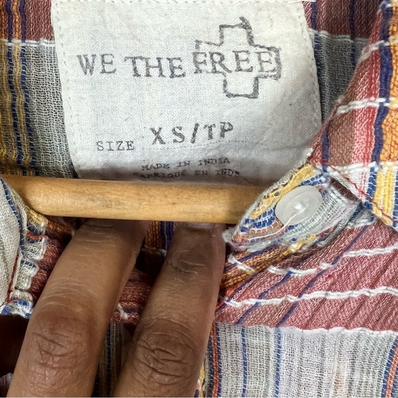 GUC We The Free Plaid Gauze Long Sleeve Shirt - Picture 10 of 10